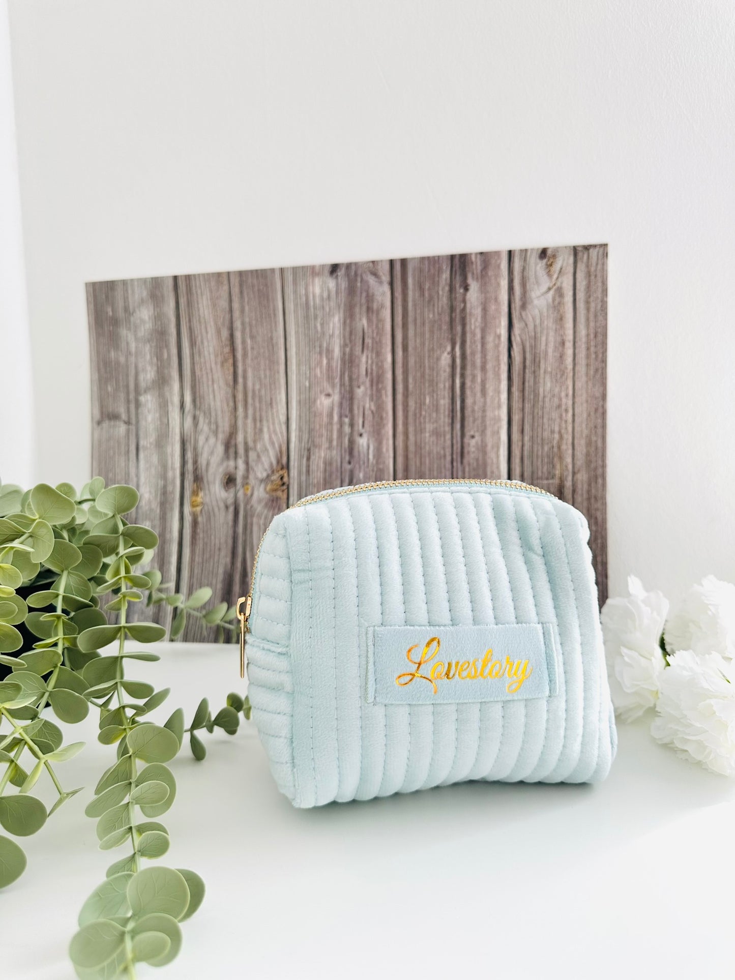 Lovestory Kulturbeutel babyblau