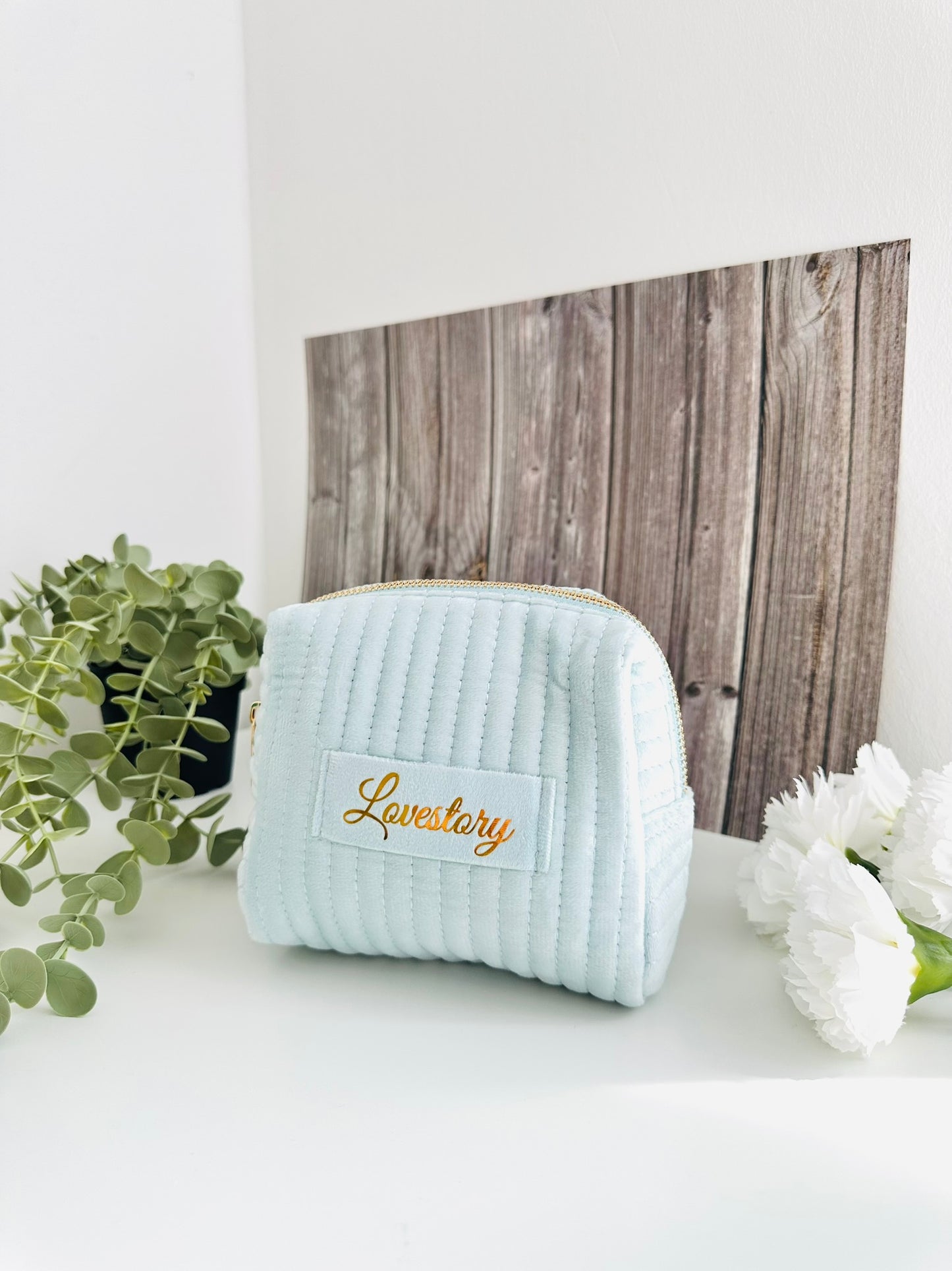 Lovestory Kulturbeutel babyblau