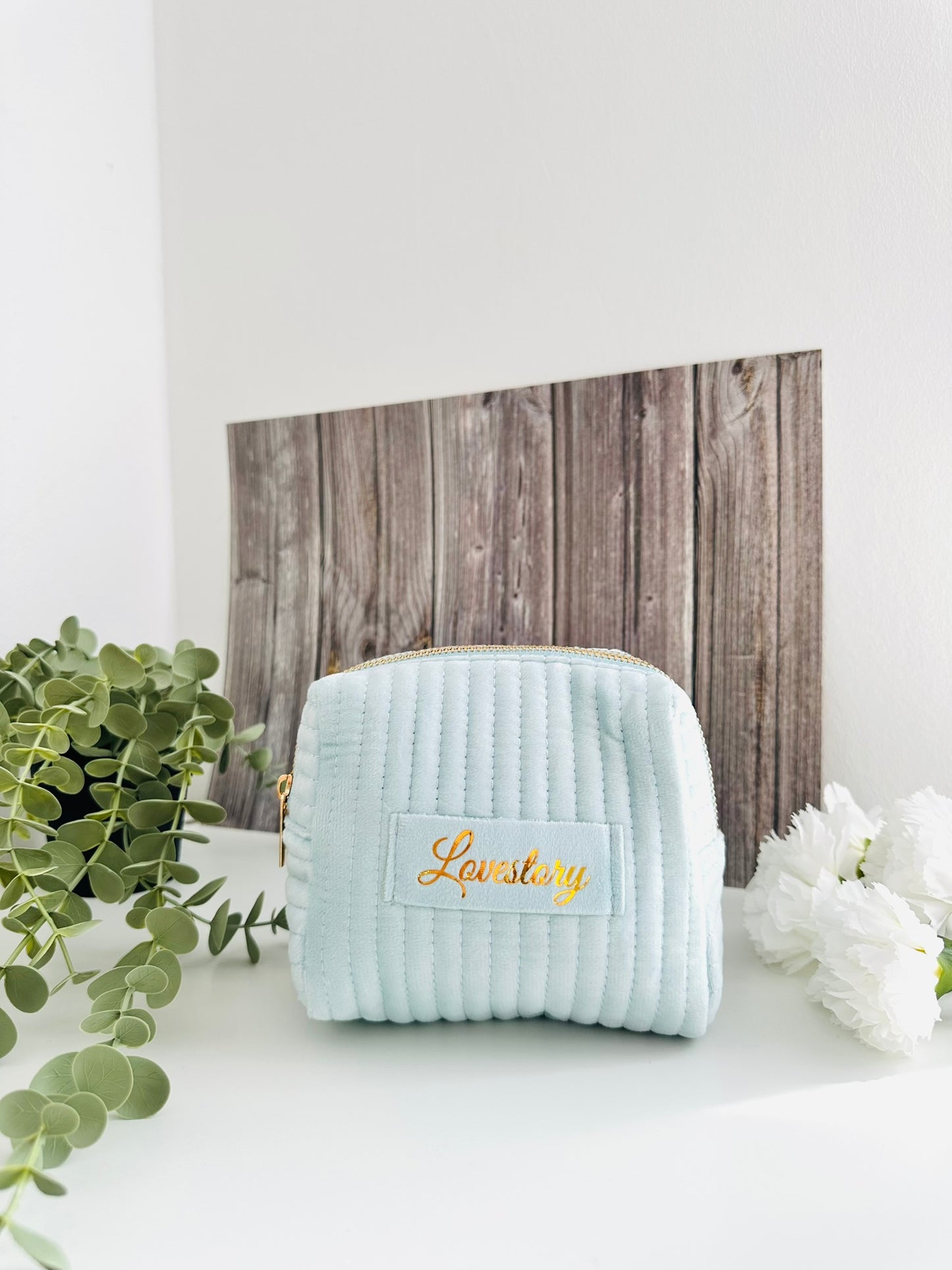 Lovestory Kulturbeutel babyblau