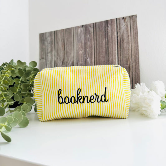Booknerd Kulturtasche gelb
