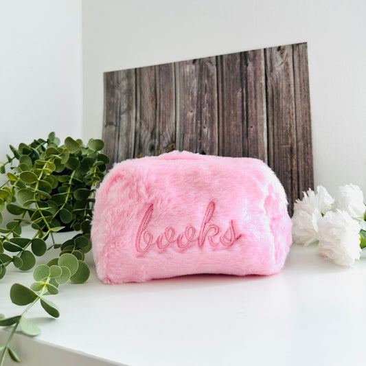 Books Kulturtasche flauschiges rosa
